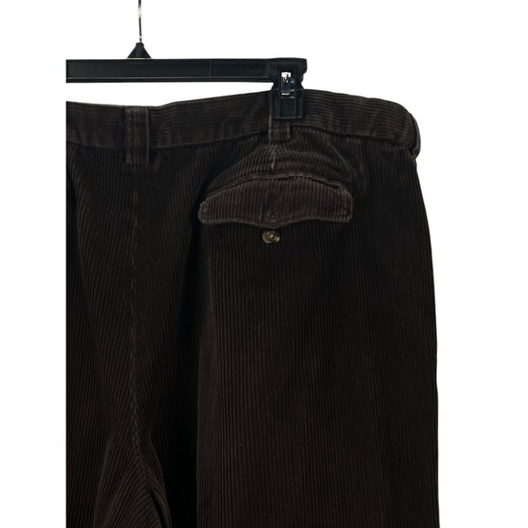 L.L. Bean Mens Brown Corduroy Pants Comfort Waist 42 Straight Retro Western 90s - Picture 12 of 14